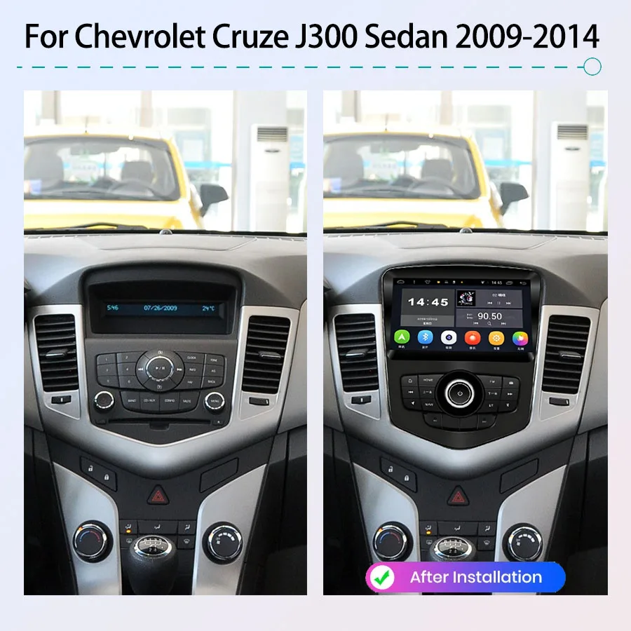Car Radio For Chevrolet Cruze J300 2009-2014 Europe US AU Holden Cruze Wireless CarPlay Android Auto Car Multimedia Radio Player