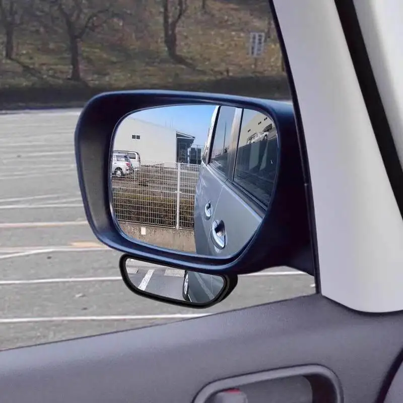 360 Degree Adjustable Wide Convex Car Mirror HD Scratch Resistant Parking Auxiliary Rear View Blind Spot Mirror for All Vehicles