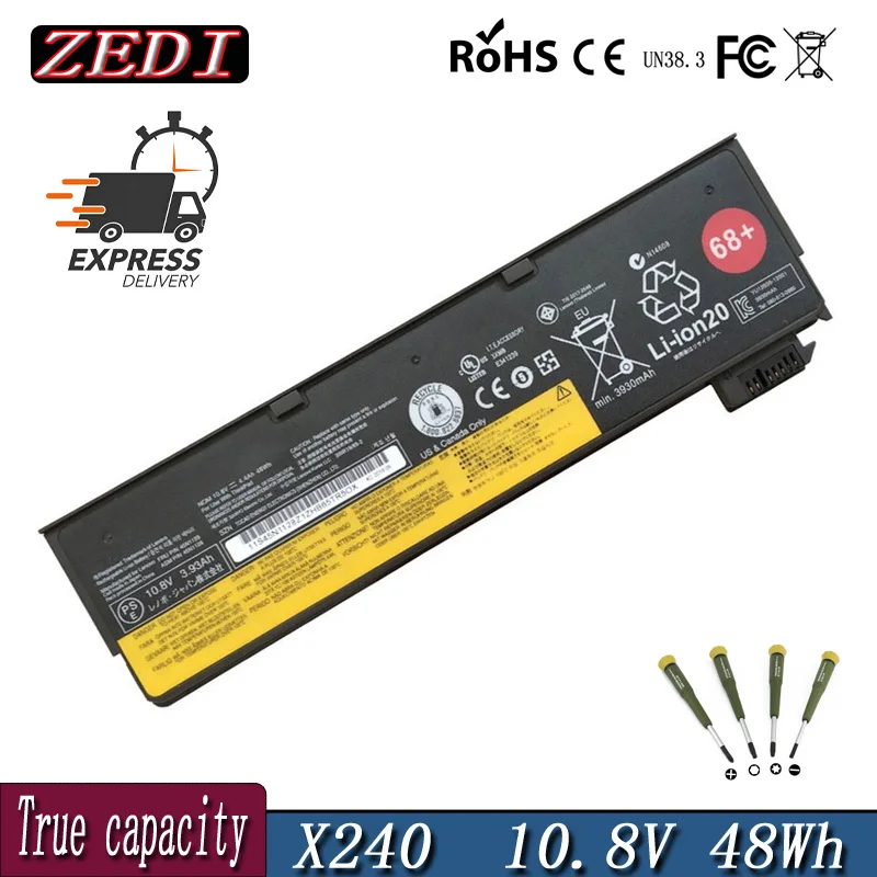 

ZEDI new Original Laptop Battery for Lenovo Thinkpad X270 X260 X240 X240S X250 T450 T470P T440S K2450 W550S 45N1136 45N1738 68+