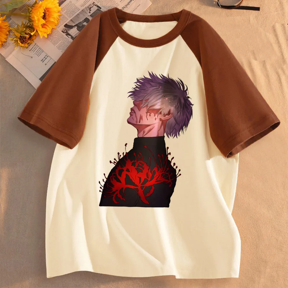 Tokyo Ghoul tshirt femme japanese Psychedelic jojifuku goth 2000s t-shirt cute korean fashion 80s
