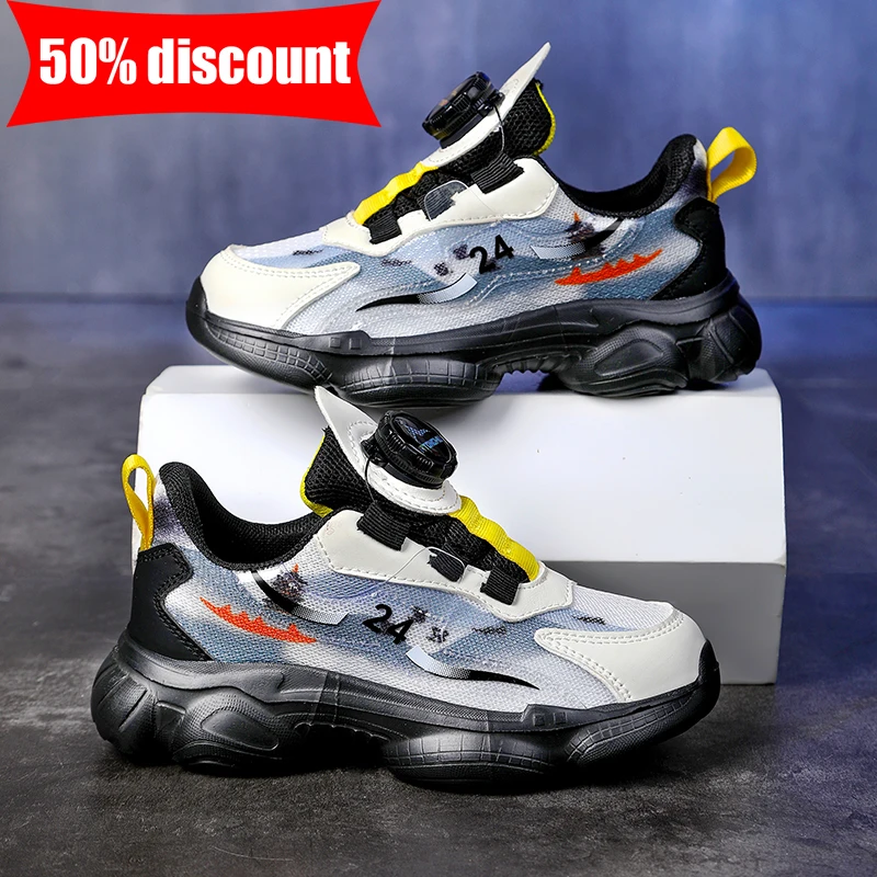 

Childrens Sneakers Leisure Comforthable Lightweight Soft Sole Student Tennis Shoes 2026 Trendy Versatile Elastic Running Shoes