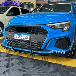 Car Front Bumper Splitter Lip Diffuser Body Kit Spoiler Guard For Audi A3 S3 8Y Quattro S-Line 2020 2021 2022 2023 2024