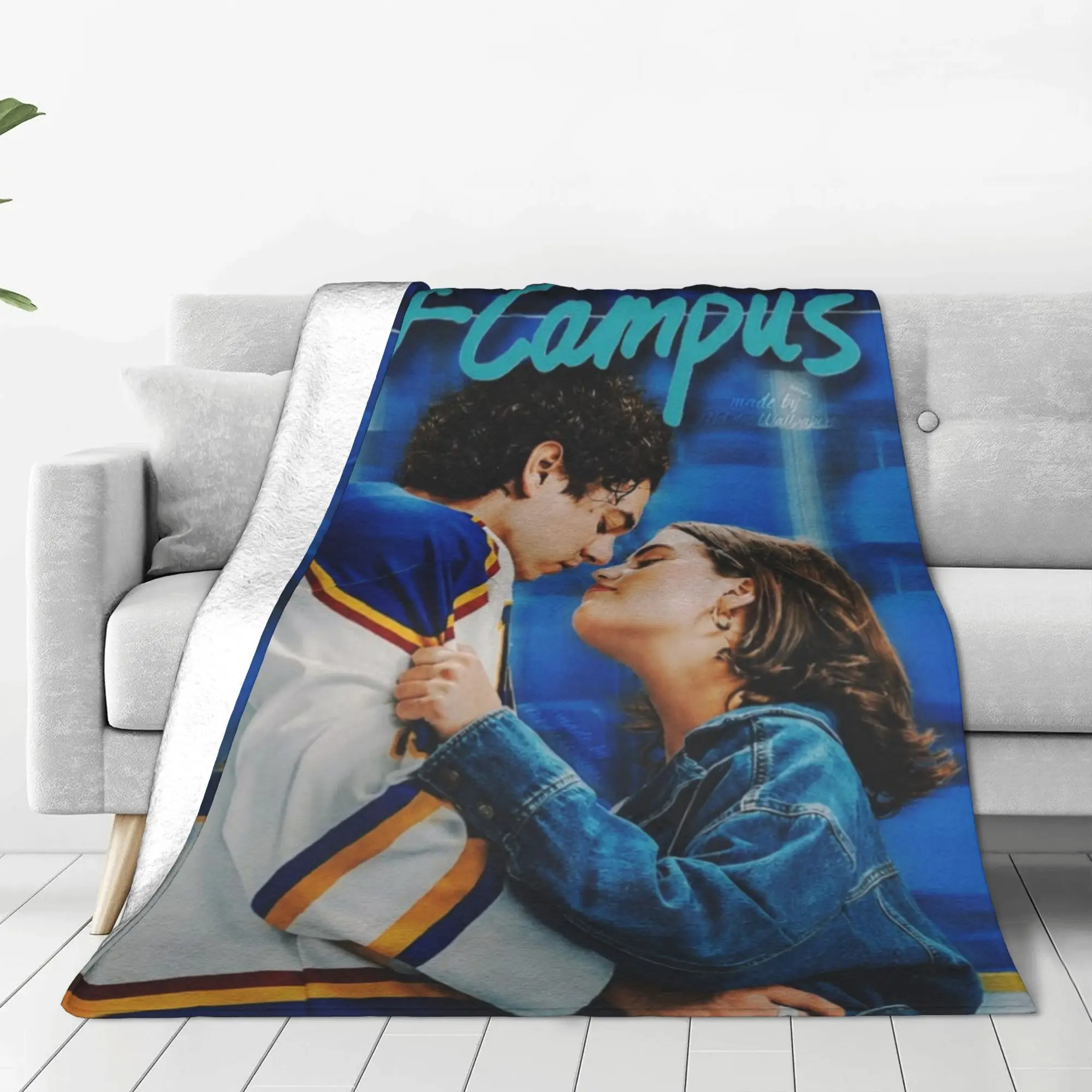 off campus off campus Blanket Spring Autumn Cute Lightweight Throw Blankets For bed  Plush Thin Quilt