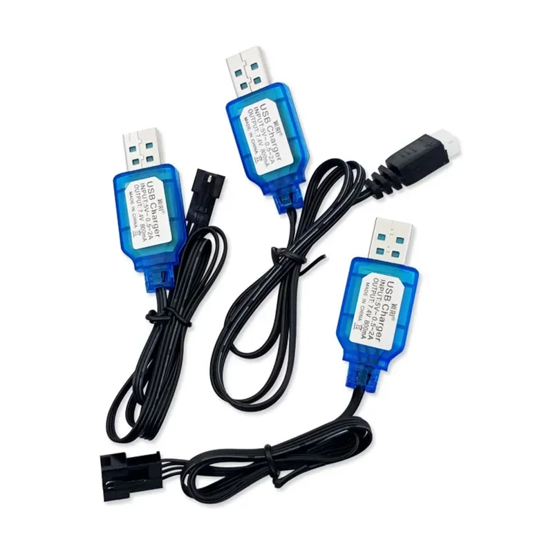 1 pces SM-3P/XH-3P/SM-4P para a frente plugue 7.4v 800ma nimh/nicd bateria carregador usb cabo para carro elétrico brinquedo usb cabo de carregamento