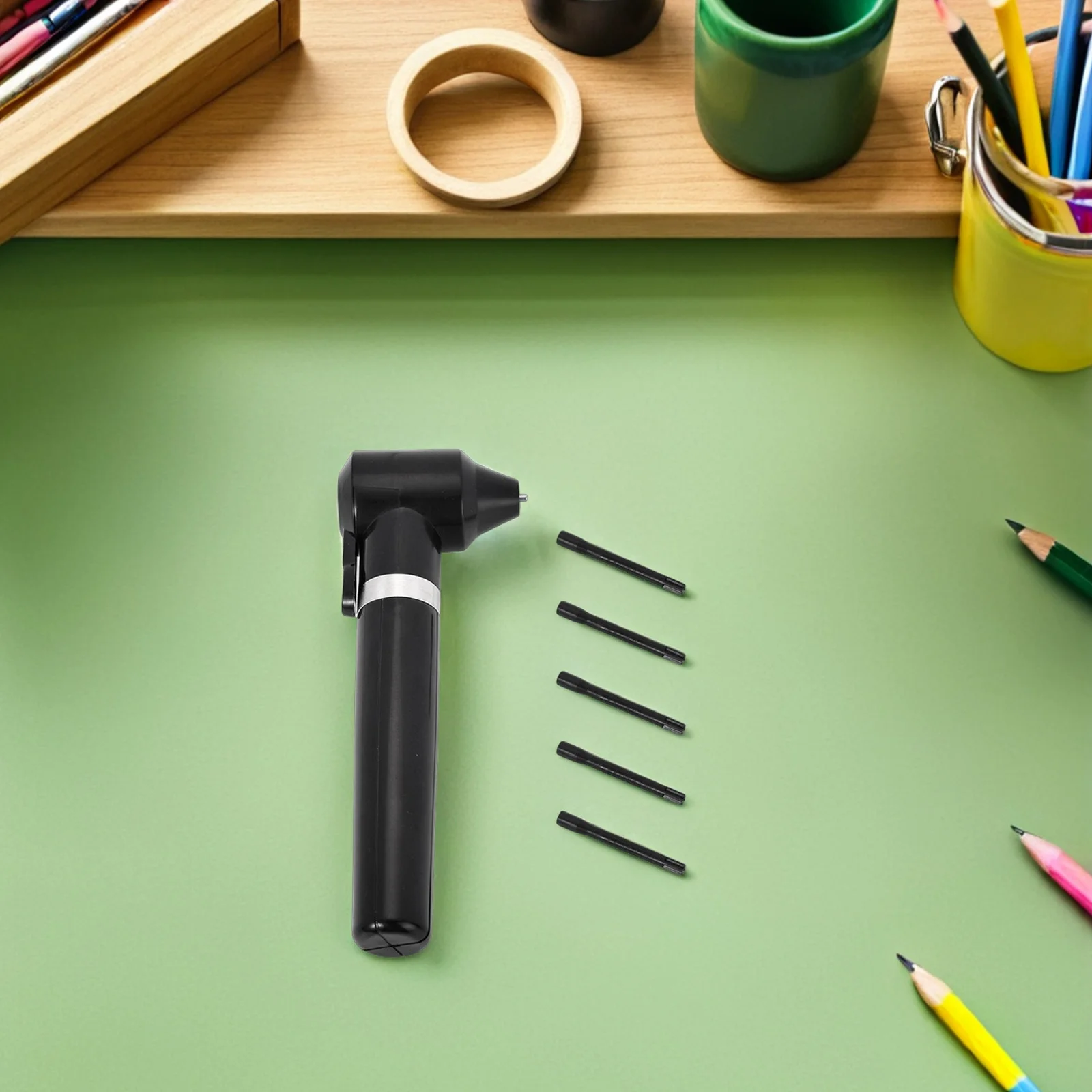 1Pcs Ink Mixer ABS Durable Rapid Stirring Pigment Blender Eyebrow Lip Eyeliner Cups Includes 5 Replacement