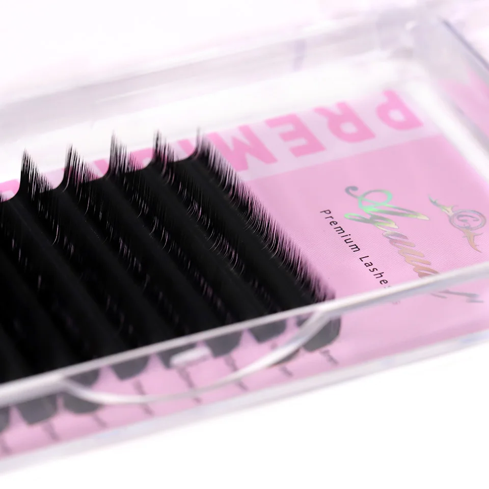AGUUD L/M Curl 8-15mm Handgefertigte Faux-Mink Einzelwimpernverlängerung Natürliche Weiche L-förmige Falsche Wimpern Make-up Cilios – Detail 7
