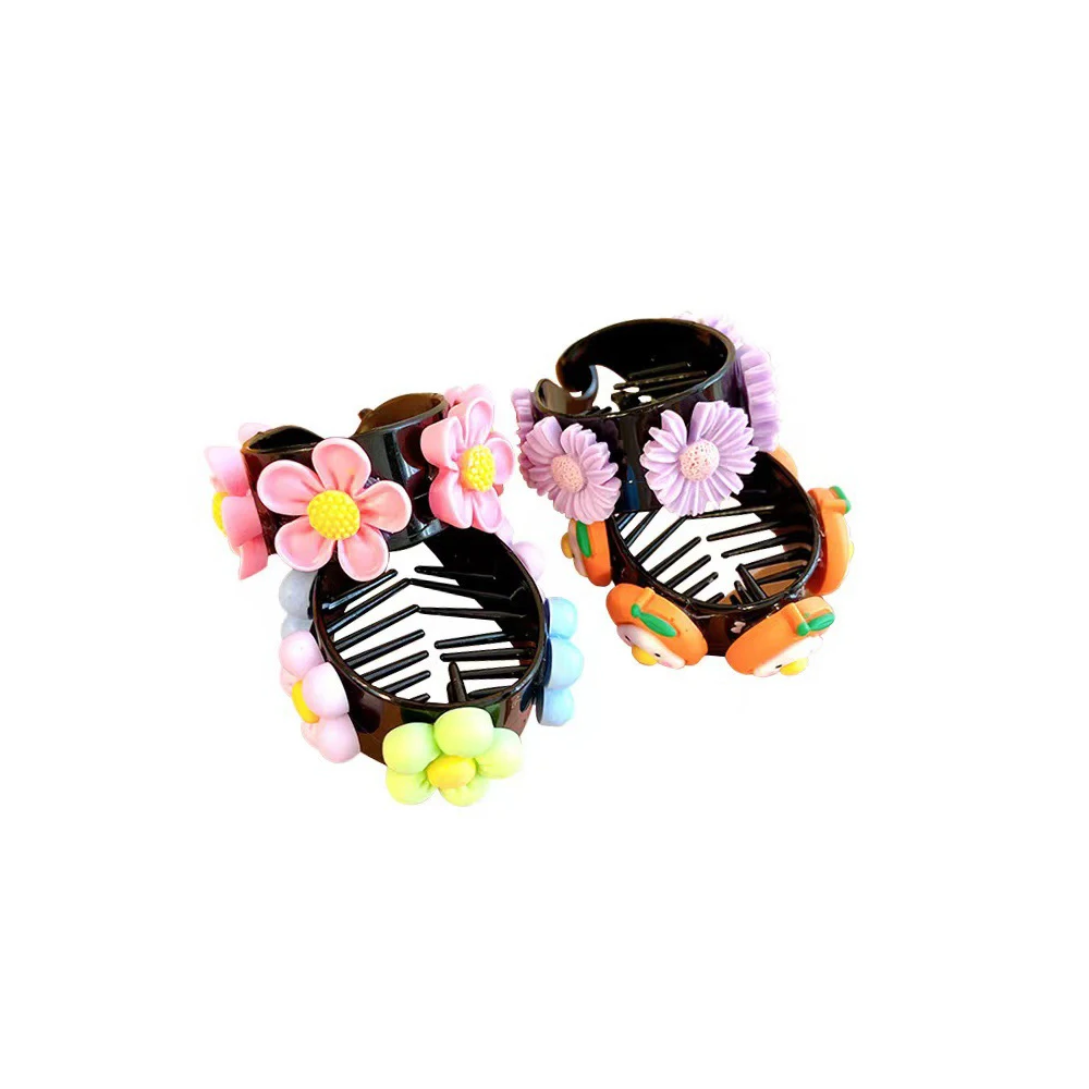 2022 New Fashion Children\'s High Ponytail Artifact Summer Sweet Cute Fixed Catch Clip Girl Resin Hairpin Wholesale