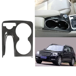 Carbon Fiber Car Console Water Cup Holder Cover Trim For Mercedes Benz Glk X204 2008-2015