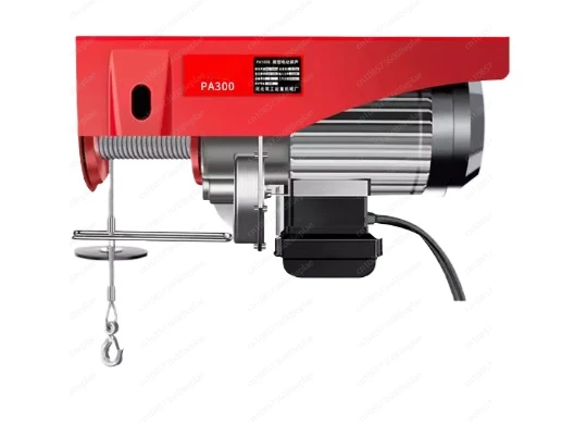 PA300 Household Miniature Electric Hoist Crane 220V/650W Portable Remote Control Jack With Wire Flat Winch Jack