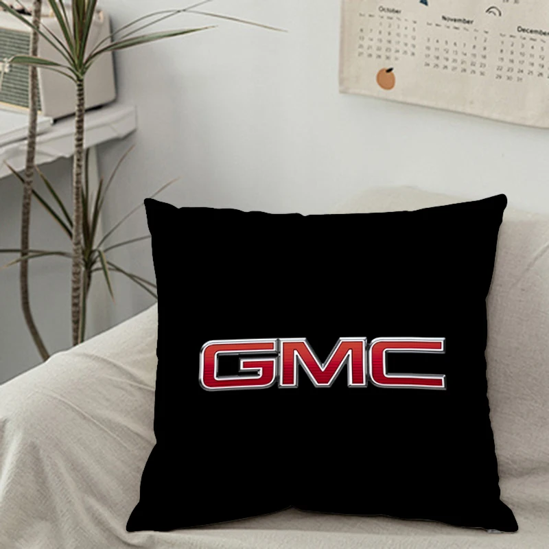 Pillow Cover iving room bedroomo office car Throw Pillows Square Pillowcase handsome Fashion car logo G-GMCS Home Decor boy