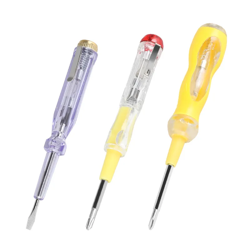 2PC Voltage Tester Pen AC 150-250V Induction Test Pencil Voltmeter Power Detector Electrical Screwdriver VoltageTester Pen