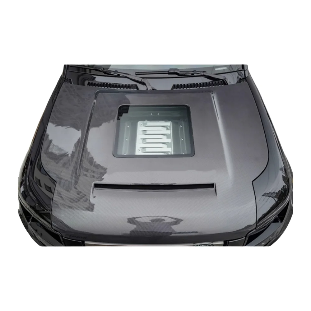 

High Quality Carbon Fiber Transparent Glass Hood A Style For Land Rover Defender Engine Covers From 2020 To 2023
