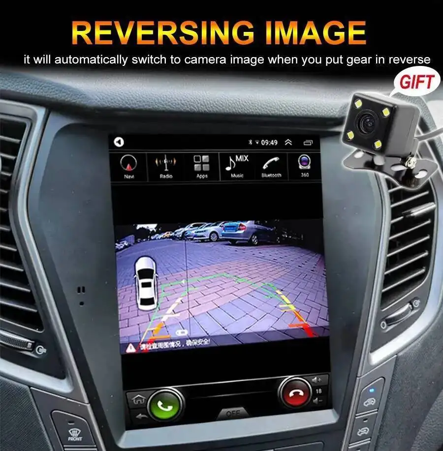 شاشة تعمل باللمس لشركة هيونداي سانتا في 2013-2018 IX45 راديو السيارة الوسائط المتعددة مشغل فيديو Carplay السيارات ستيريو لتحديد المواقع أندرويد 15 10.4 بوصة