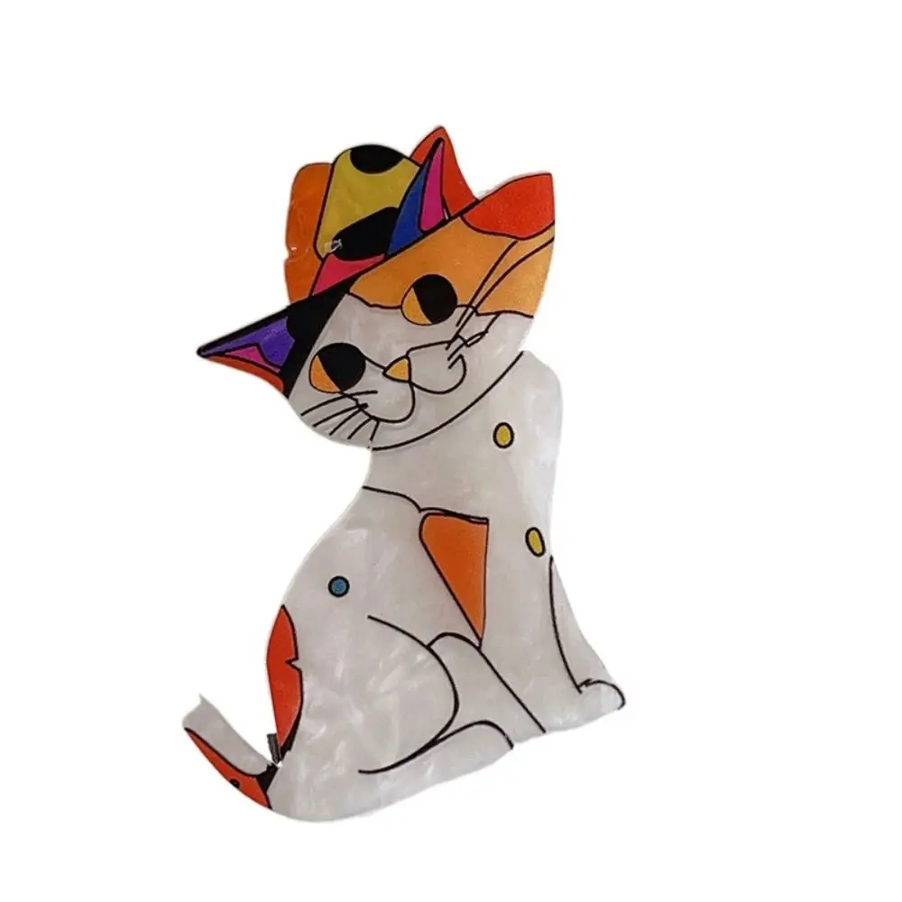 

Cute Animal Cat Acrylic Hairpin Korean Style Bang Clip Cartoon Duckbill Clip Hair Accessories Cartoon Hair Clip Kids