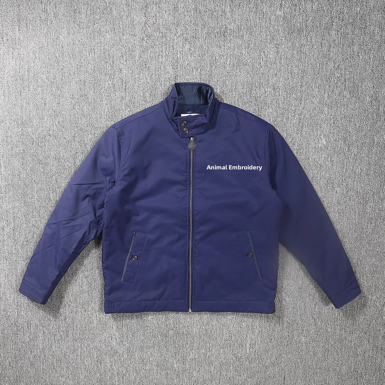 

Мужская модная хлопковая куртка на молнии с вышивкой, тонкая, с воротником-стойкой, ветрозащитная, водонепроницаемая, осенне-зимняя, повседневная, Cleanfit Sle