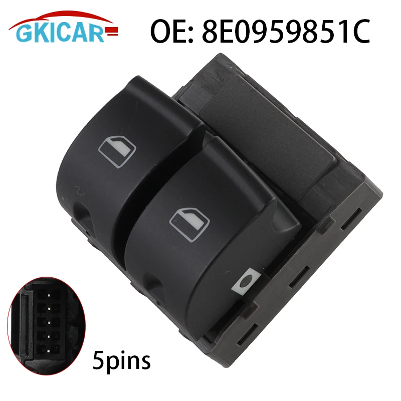 8E0959851C Power Window Master Switch Button For Audi A4 S4 2005-2008 R8 2007-2012 TT 2011-2014 RS4 2006-2008