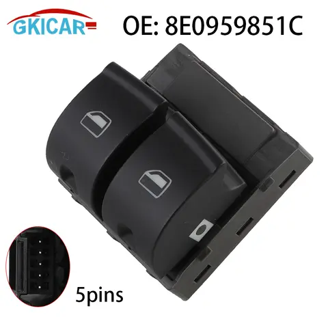 파워 윈도우 마스터 스위치 단추, 아우디 A4 S4 2005-2008 R8 2007-2012 TT 2011-2014 RS4 2006-2008, 8E0959851C
