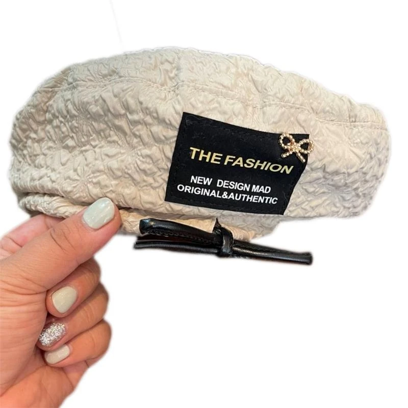 

Fashion Simple Soft Letter Painter Hat Newsboy Solid Color Outdoor Leisure Octagonal Hat All-match