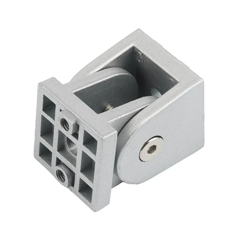 AB33-4040 Flexible Hinge Pivot Joint Aluminum Fittings Right Angle Connector For Aluminum Profile