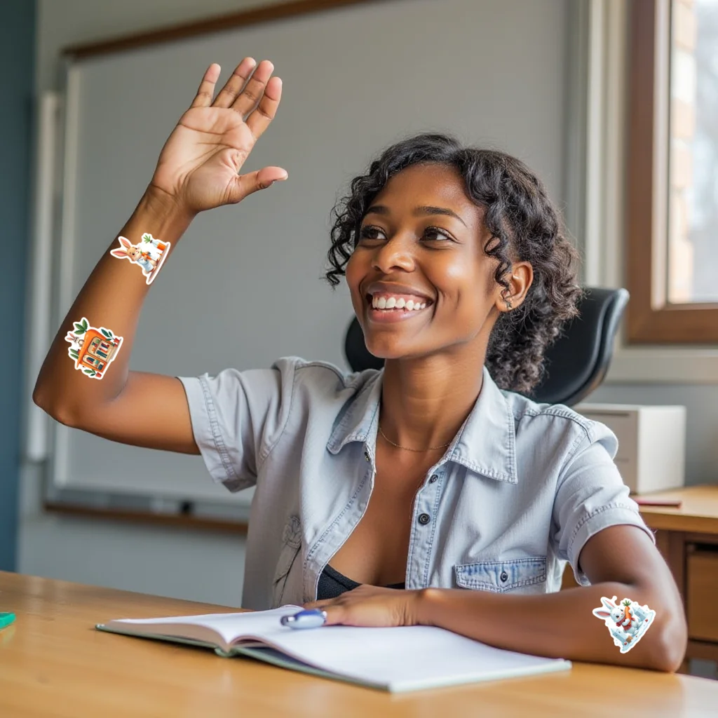 35pcs-100pcs Decals  small size Animal Stickers Decorative Stickers Rabbit Stickers for DIY crafts laptops notebooks