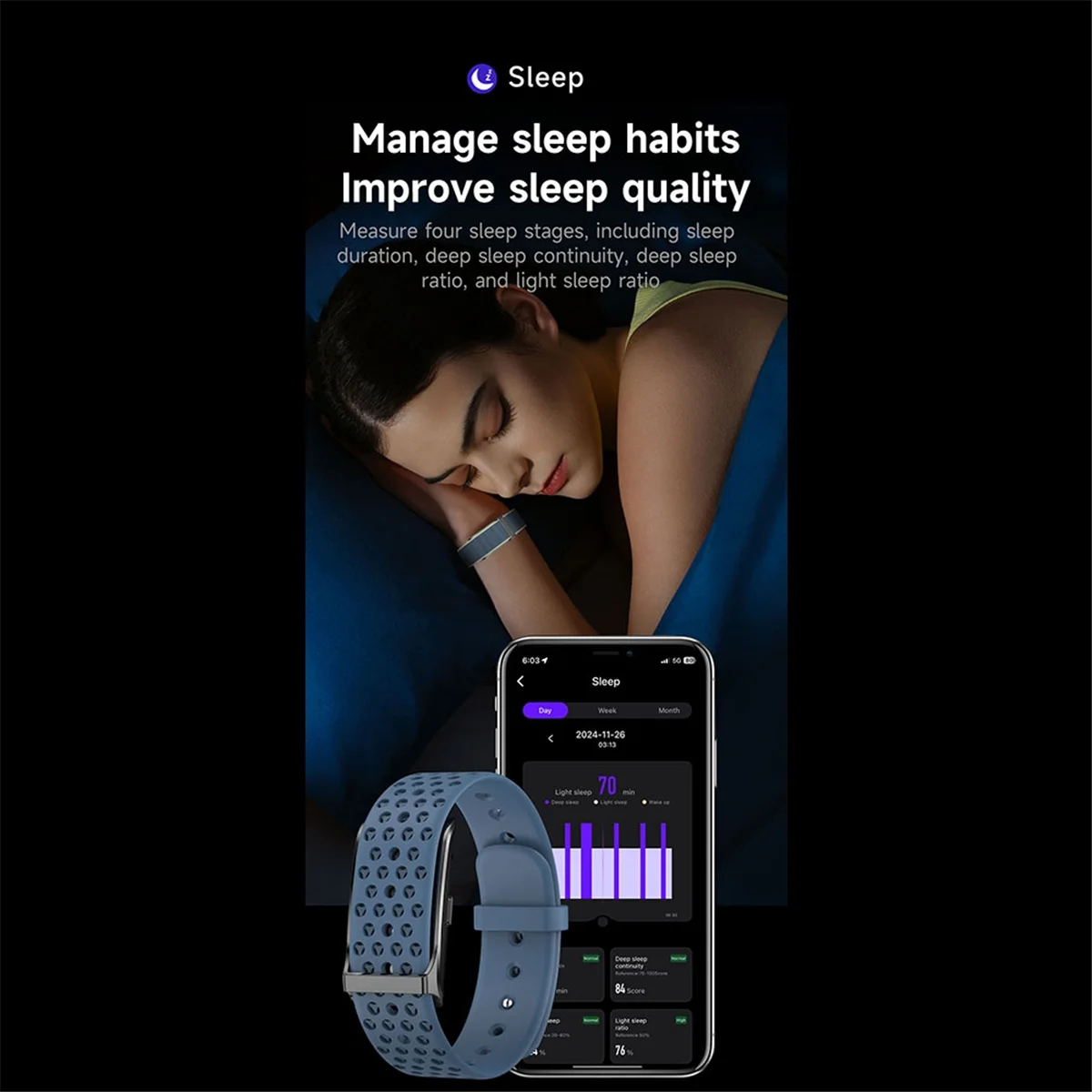 Upgraded Fitness Tracker Wristband, Screenless, Heart Rate Monitor, Orange