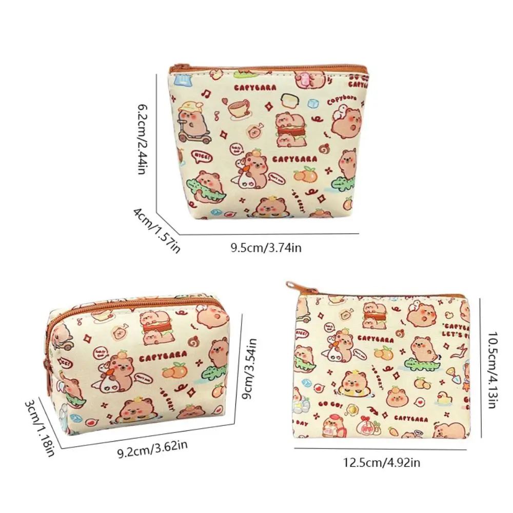 Кошелек с капибарой на молнии, кошелек для монет, холст, сумка с капибарой, защитный чехол, сумка для денег, чехол для наушников Capibara, уличный