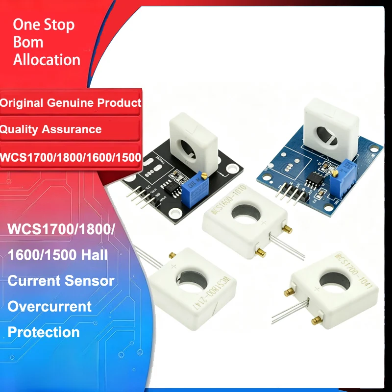 Original New WCS1700/1800/1600/1500 Hall Current Sensor Adjustable 35A/70A Short‑circuit Overcurrent Protection for Arduino Diy
