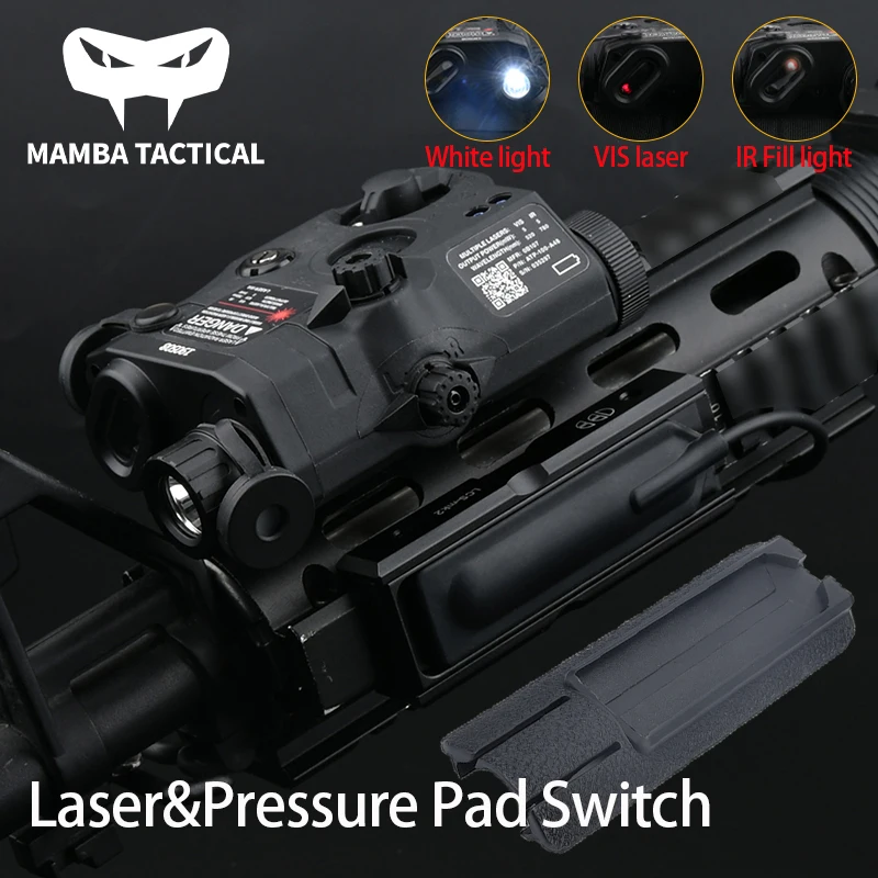 

WADSN Tactical AN PEQ PEQ15 Laser Aiming With Metal CNC Aluminum Pressure Pad Switch Tailswitch Slot 20MM Picatinny Rail Mount