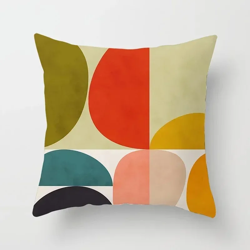 غطاء وسادة رمي إبداعي ملون مع طباعة قطيفة قصيرة لتزيين أريكة غرفة المعيشة وغطاء وسادة