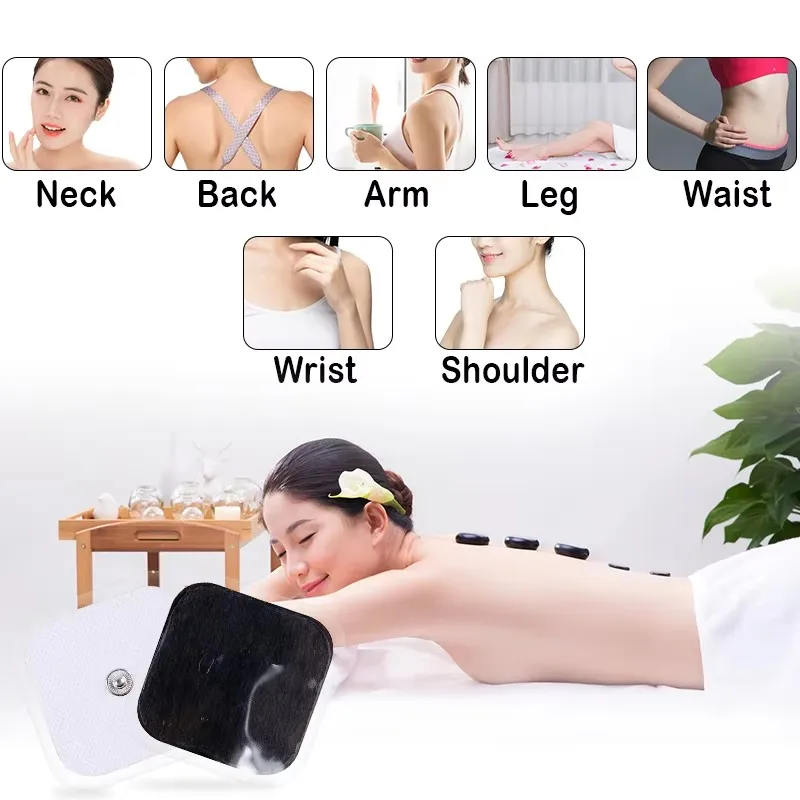 عشرات القطب لاصق هلام منصات الجسم الوخز بالإبر العلاج مدلك العلاجية نبض محفز الكهربائية ملصق التخسيس