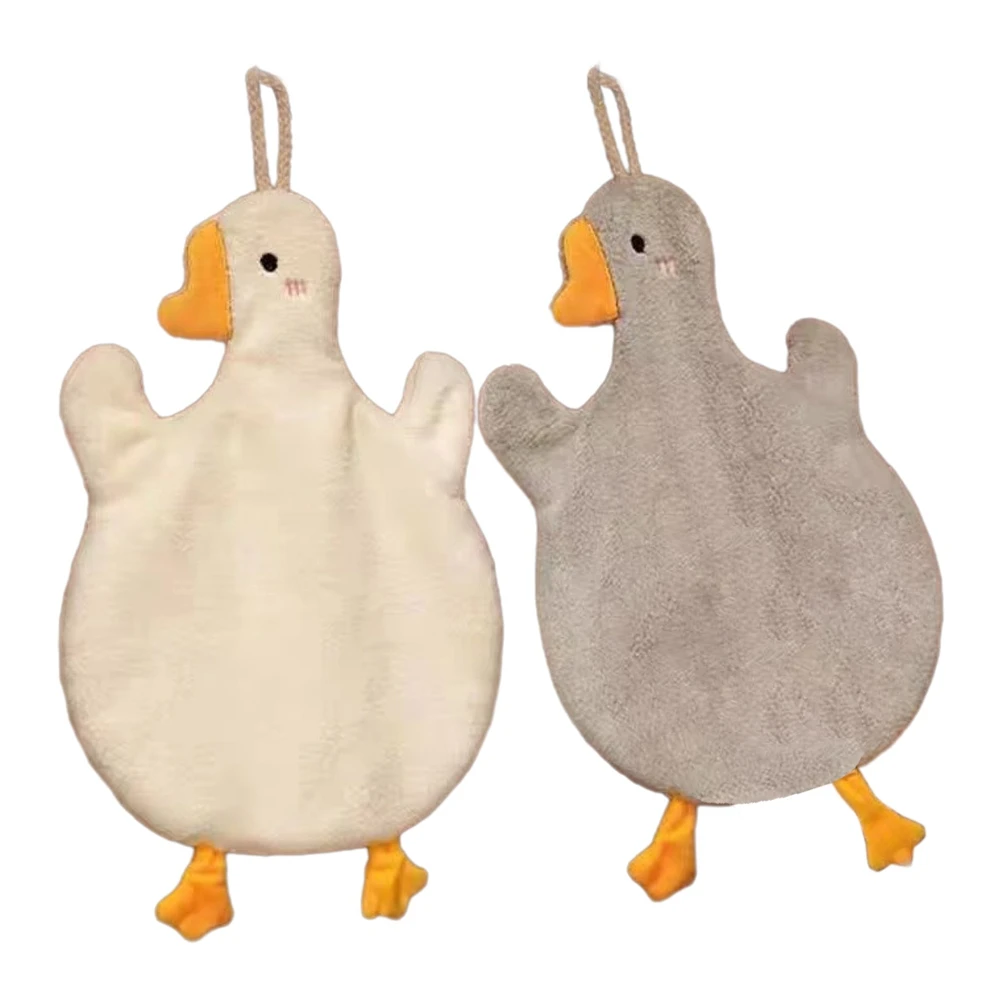 Cute Goose Hand Towel For Children Hanging Type With Super Water Absorption Quick Drying