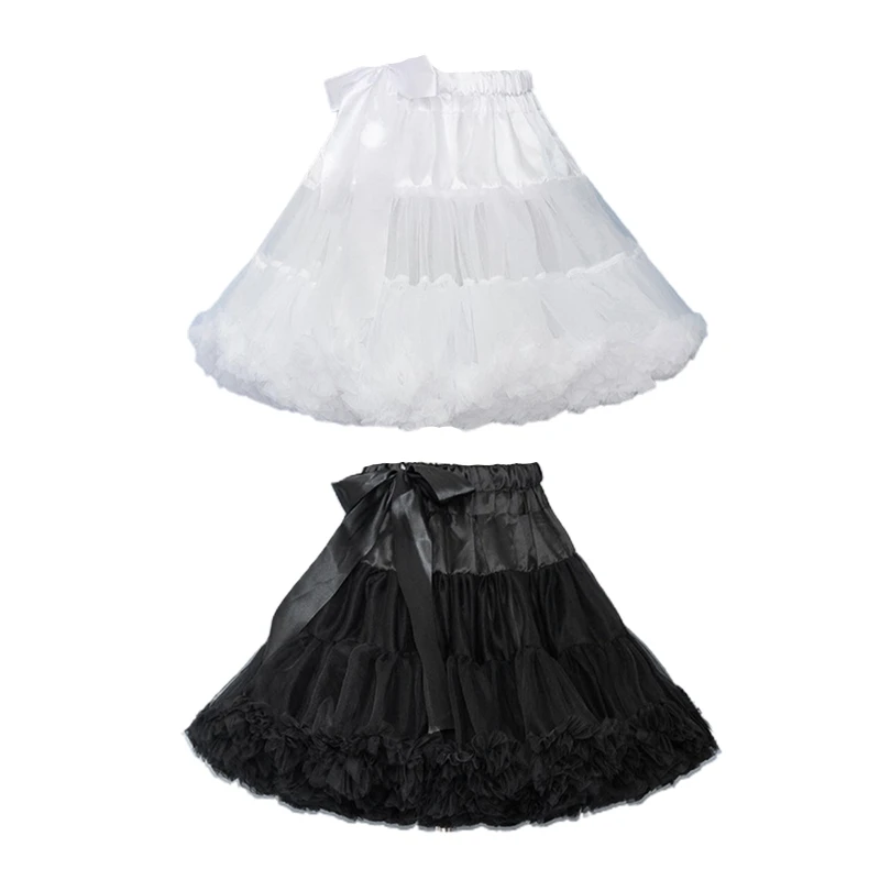 

Women's Crinoline Petticoat Skirt Soft Gown Half Slips 15.75 Inch Underskirt for Wedding Bridal Dress