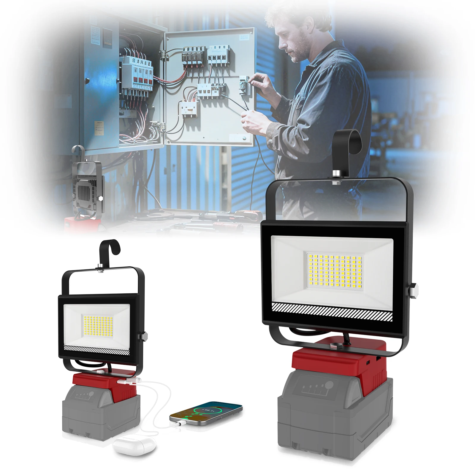 Outdoor Lighting Not Working - Lampe de travail extérieure portative 60W