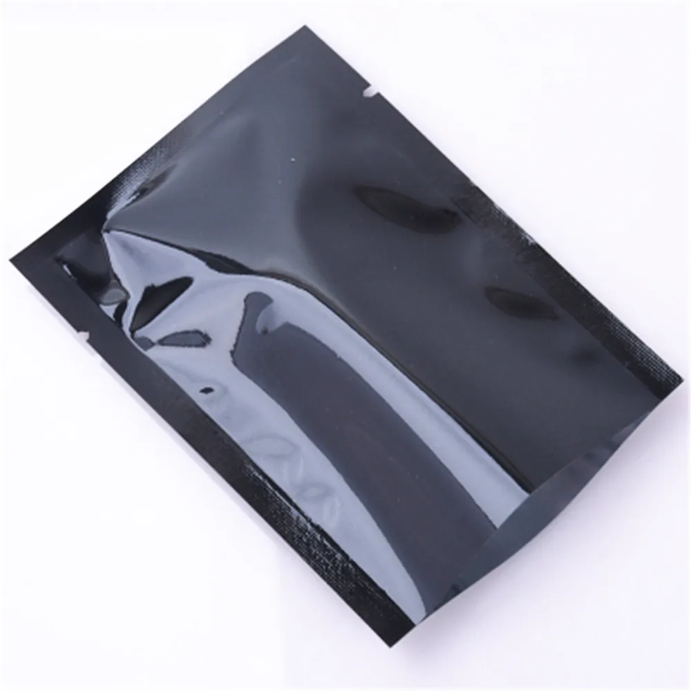 

200pcs 7X10cm Black Heat Sealing Aluminized Foil Plastic Bags with Tear Notch,Top Open Food Grade Pouch for Sauce/Powder Package