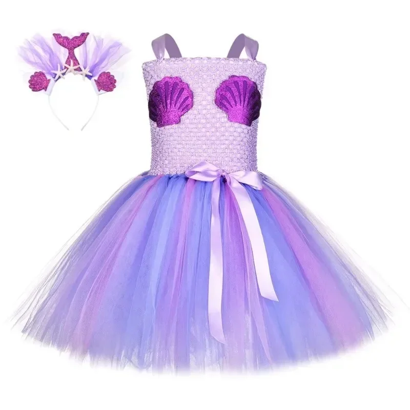 

New Style Girls Cosplay Carnival Party Dress Prom Vestidos Toddlers Mermaid Costumes Kids Princess Prom Roleplay Dresses