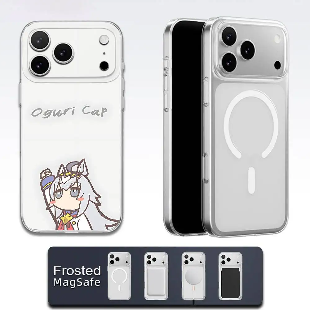 U-Uma Musume Pretty Derby Oguri Cap Magnetic Wireless Charging Transparent Phone Case For iPhone 17,16,15,14,13,12,Pro,Max,Plus