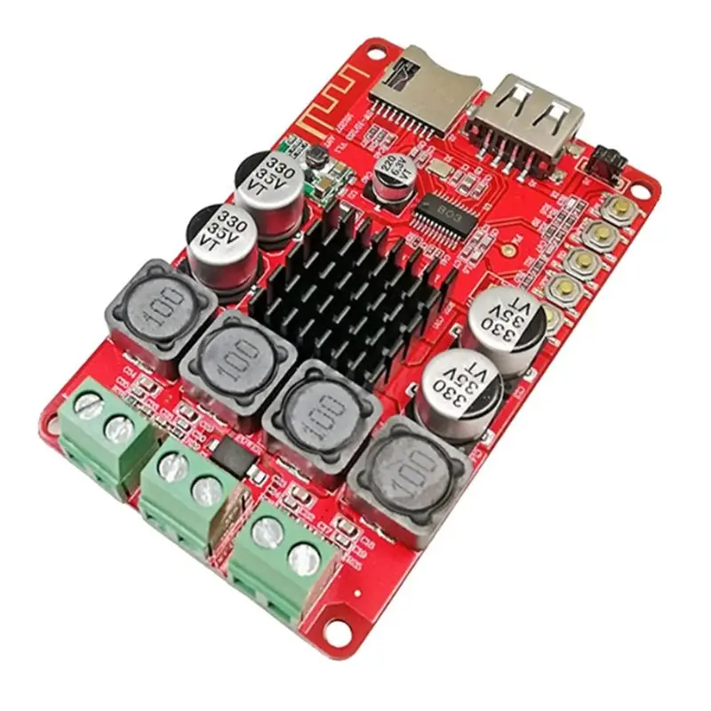 A25P TPA3116 Digital Audio Amplifier Board TF Card U-Disk Player 2X50w Power Amplification For Receiver FM Radio Bluetooth
