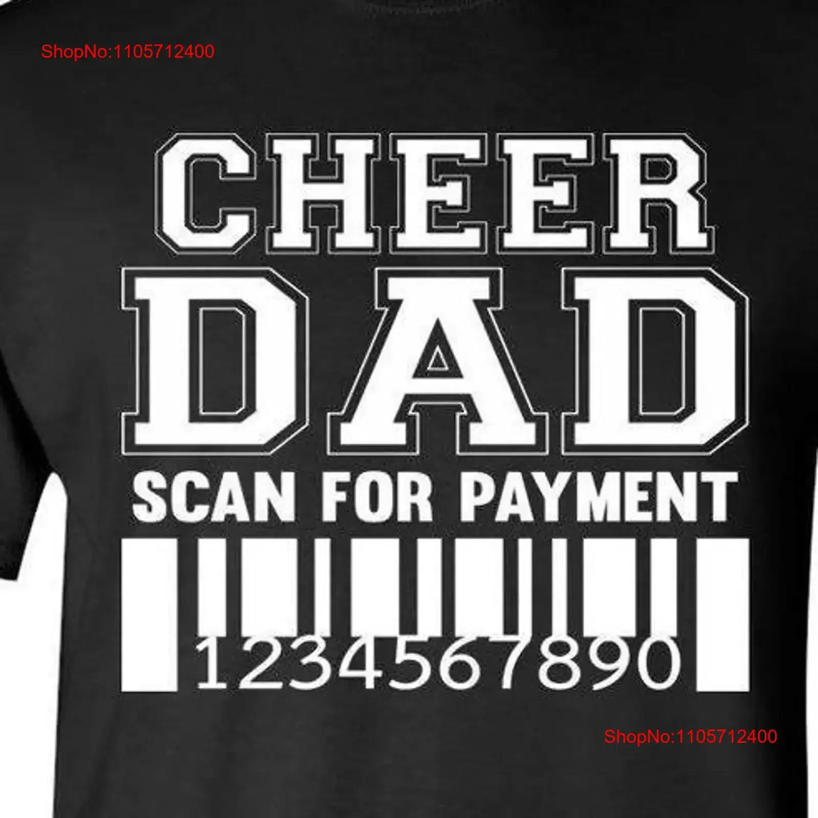 Cheer Dad T Shirt scan for payment vintage Washed Comfortable streetwear graphic homme Slightly Breathable
