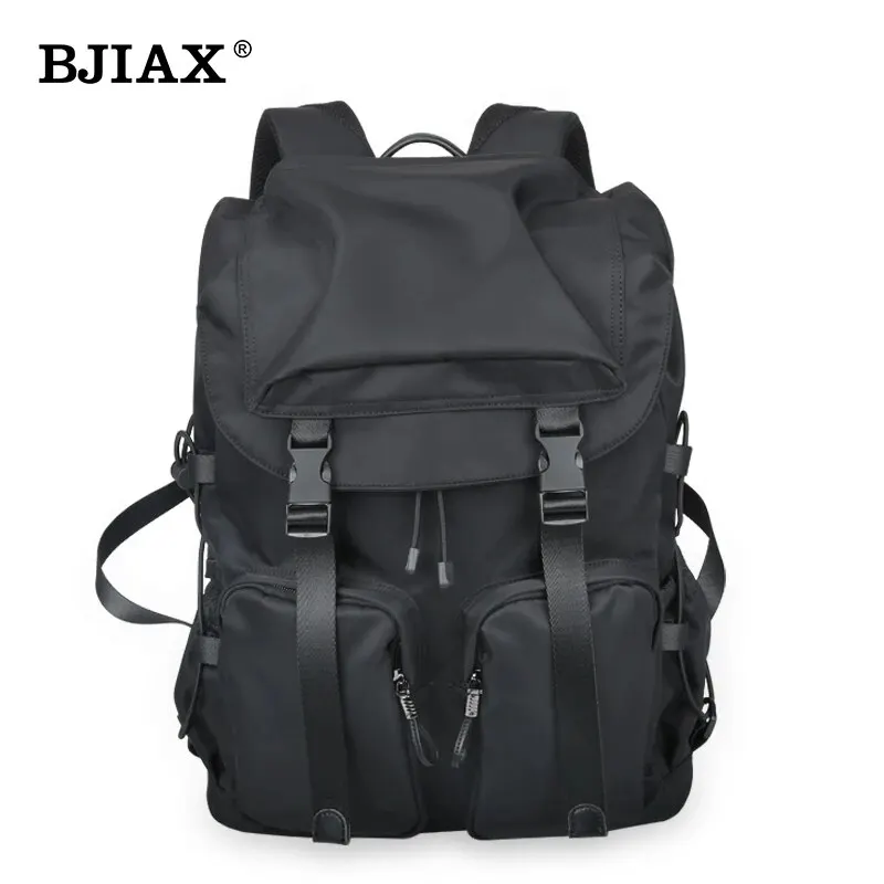 BJIAX Men Backpack Leisure Travel Computer Backpack Simple Korean Version of High School Students Fashion Trend Bag