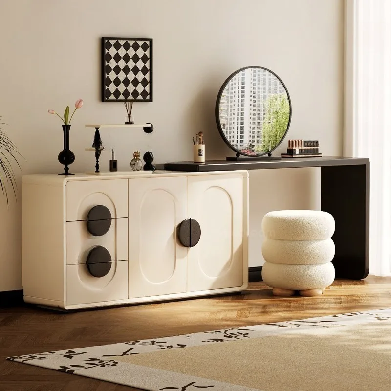 Dresser, chest and cabinet integrated modern bedroom simple makeup table, new solid wood makeup cabinet small apartment
