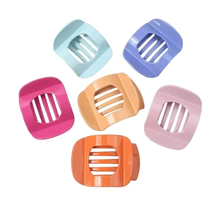 

Elegant Work Barrettes Sweet Hair Clips Glossy Style Clamps Shiny Hair Accessories for Working Women