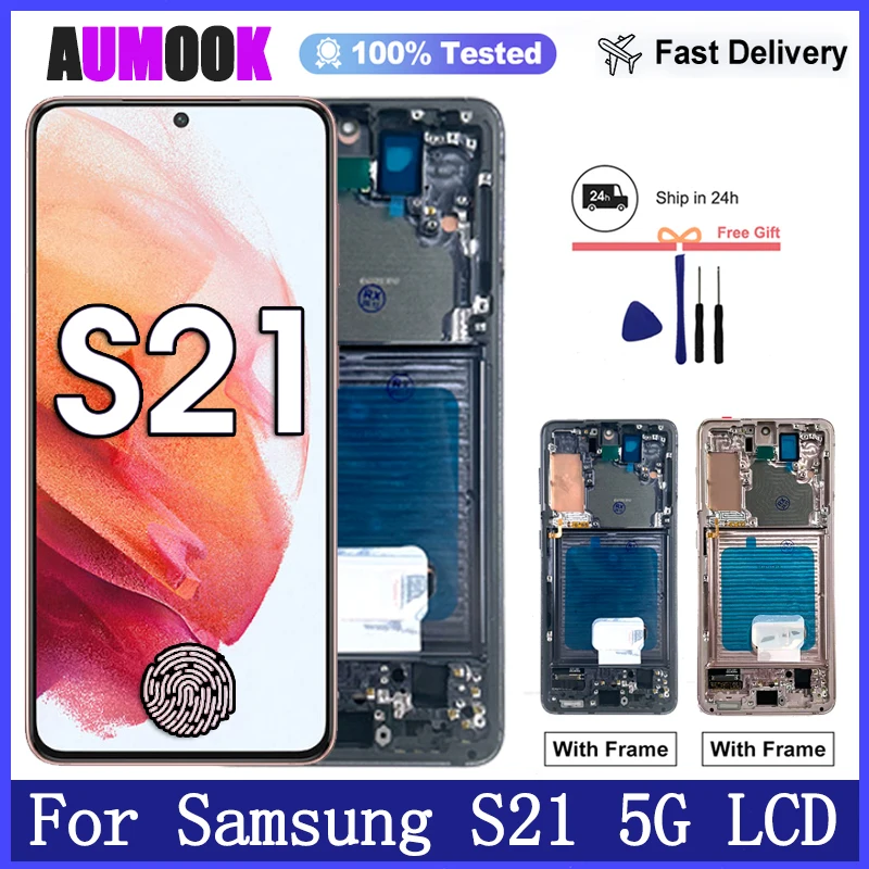 新しい-amoled-ディスプレイサムスンギャラクシー-s21-5-グラム液晶ディスプレイタッチスクリーンデジタイザサムスン-s21-g9910-g991b-ディスプレイ交換用