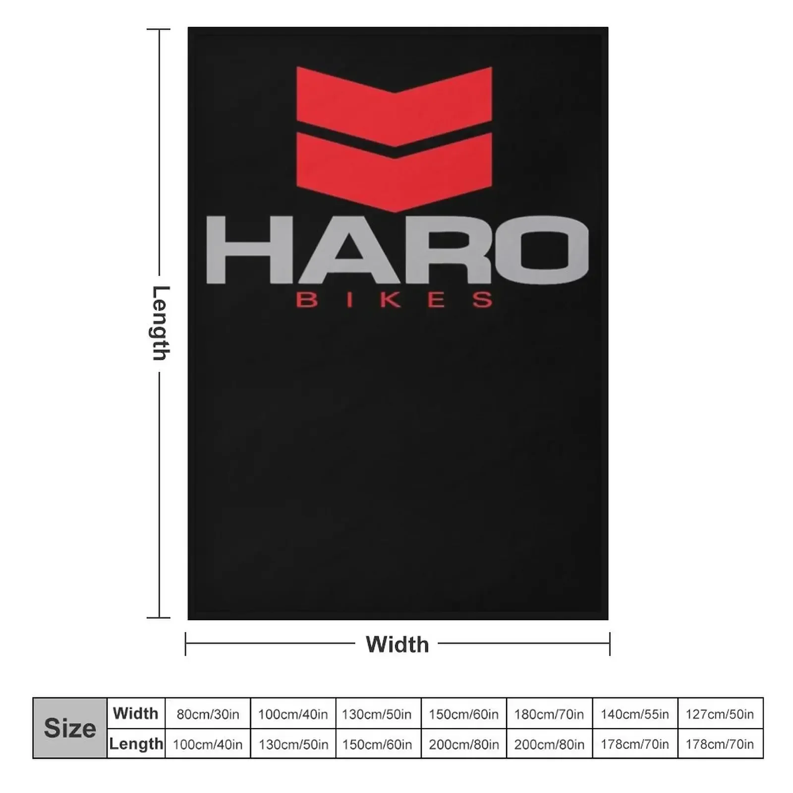 HARO BIKES BICYCLE LOGO Throw Blanket couch cozy soft plush fuzzy picnic outdoor blanket