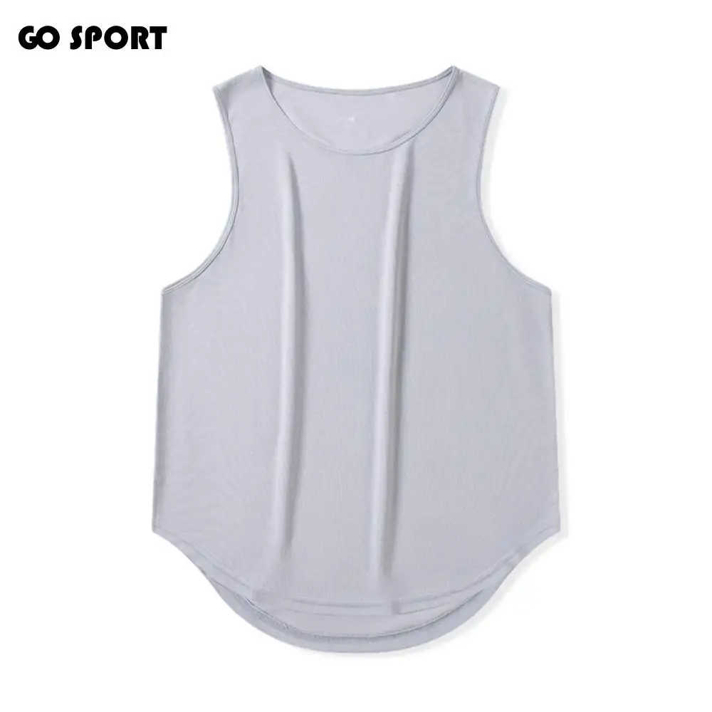 

Fashion Sleeveless Sports Tank Top Loose T-shirts Running Vest Traceless Breathable Men Tops Vests Men Clothing