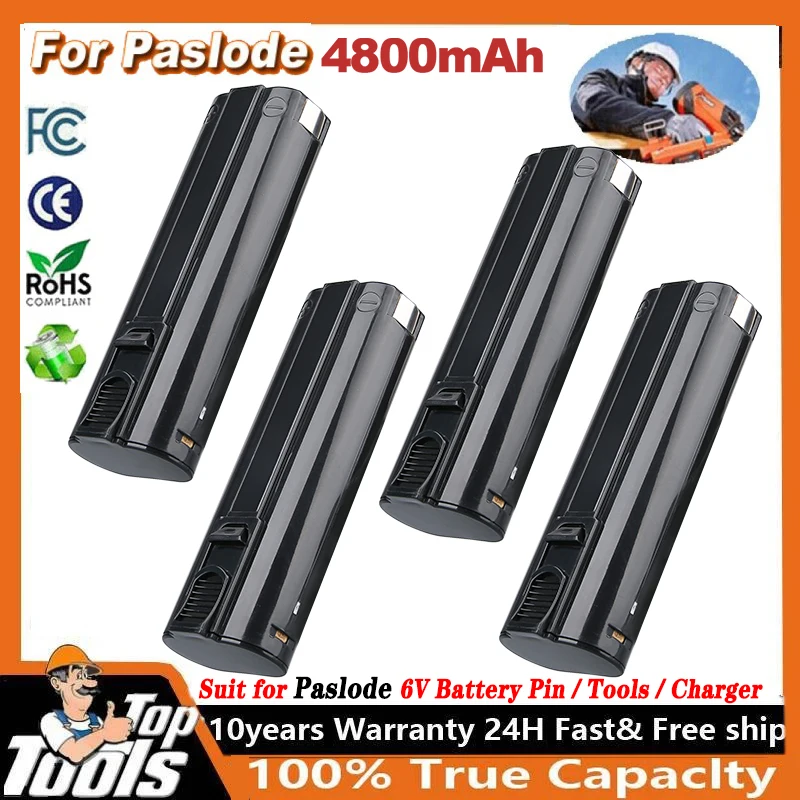 

1/2/4 шт., 4,8 Ач, NI-MH 404717, замена аккумулятора для Paslode 6 В B20544E BCPAS-404717 404400 900400, штифт аккумулятора инструмента