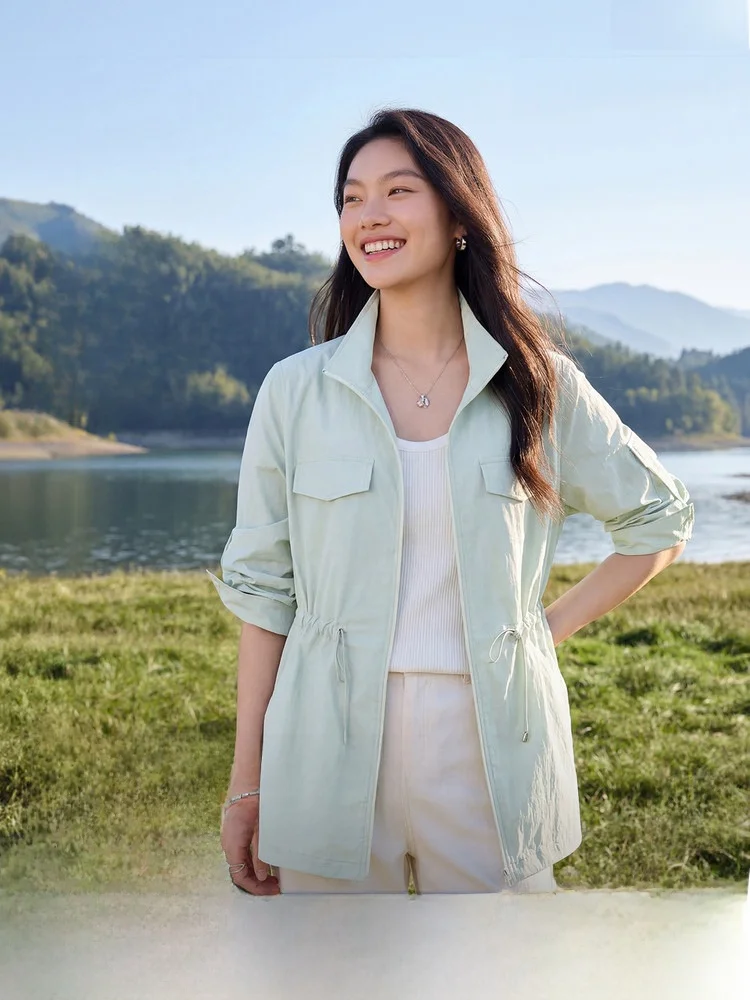 

Легкая солнцезащитная верхняя одежда с защитой от УФ-излучения UPF50, приталенный кардиган в корейском стиле, повседневная женская куртка больших размеров