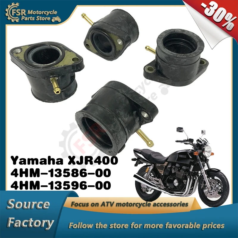 

1 set of 4 Intake Manifold,Fits YAMAHA XJR400 XJR400R XJR400R2 1993-1999,P/N:4HM-13586-00 4HM-13596-00