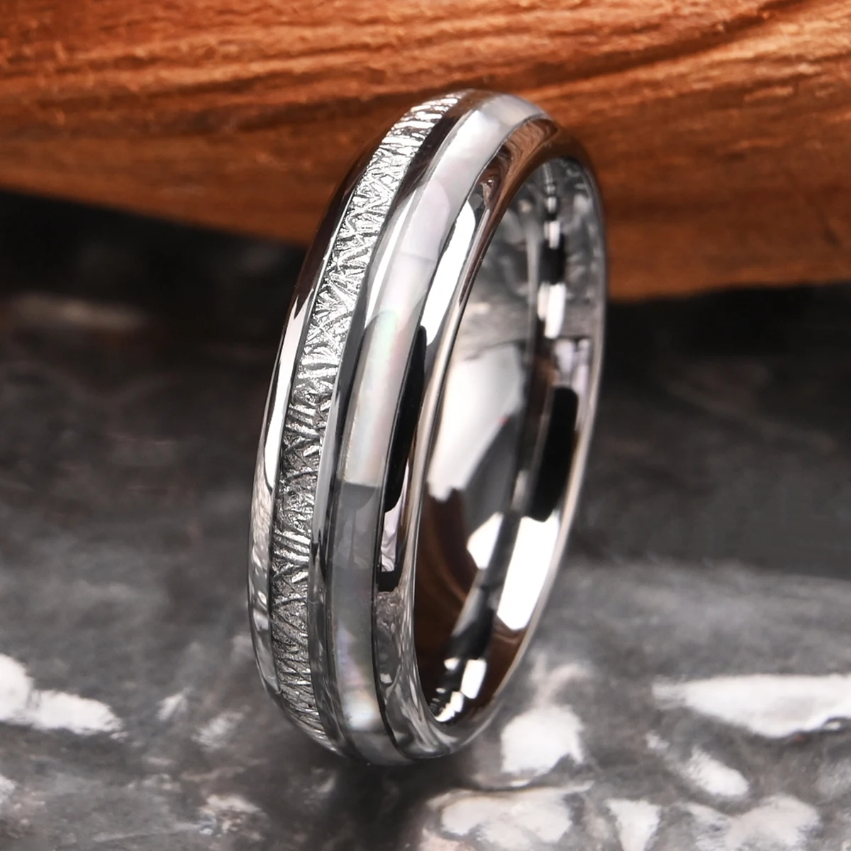 Verlobungsring Damenringe Minimalistischer Wolframring Paarringe Damenschmuck Accessoires Schmuck Herrenring – Detail 5