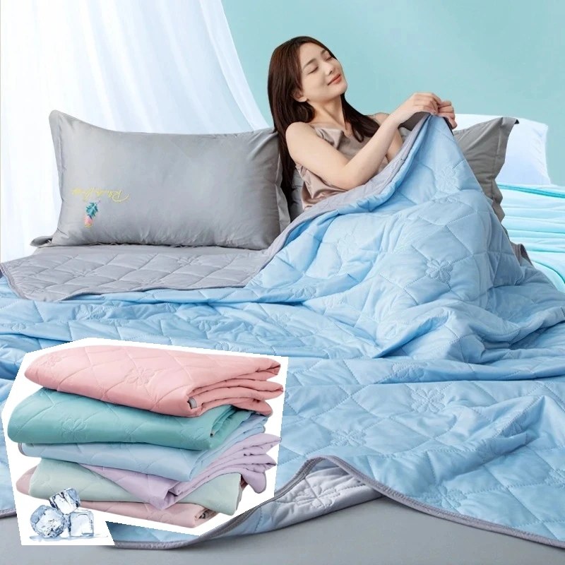 Summer Home Air Conditioning Quilt Mint Cool Feeling Antibacterial Washable Summer Cooler Quilt Silk Quilt Thin Section