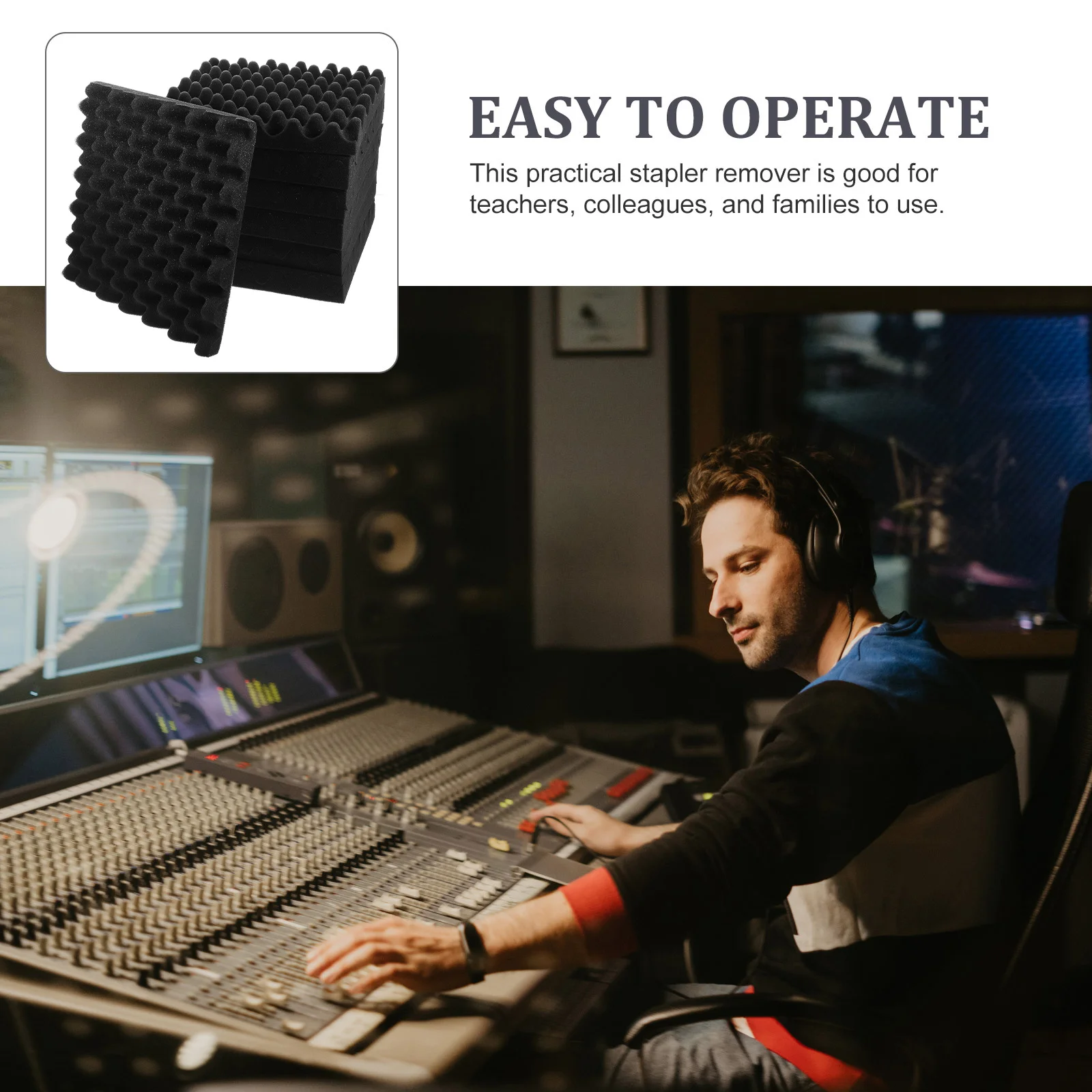 

12Pcs Acoustic Panels Sound Dampening Foam Egg Crate Soundproof Board Flame Retardant Home Noise Reduction Sound Proof Panels